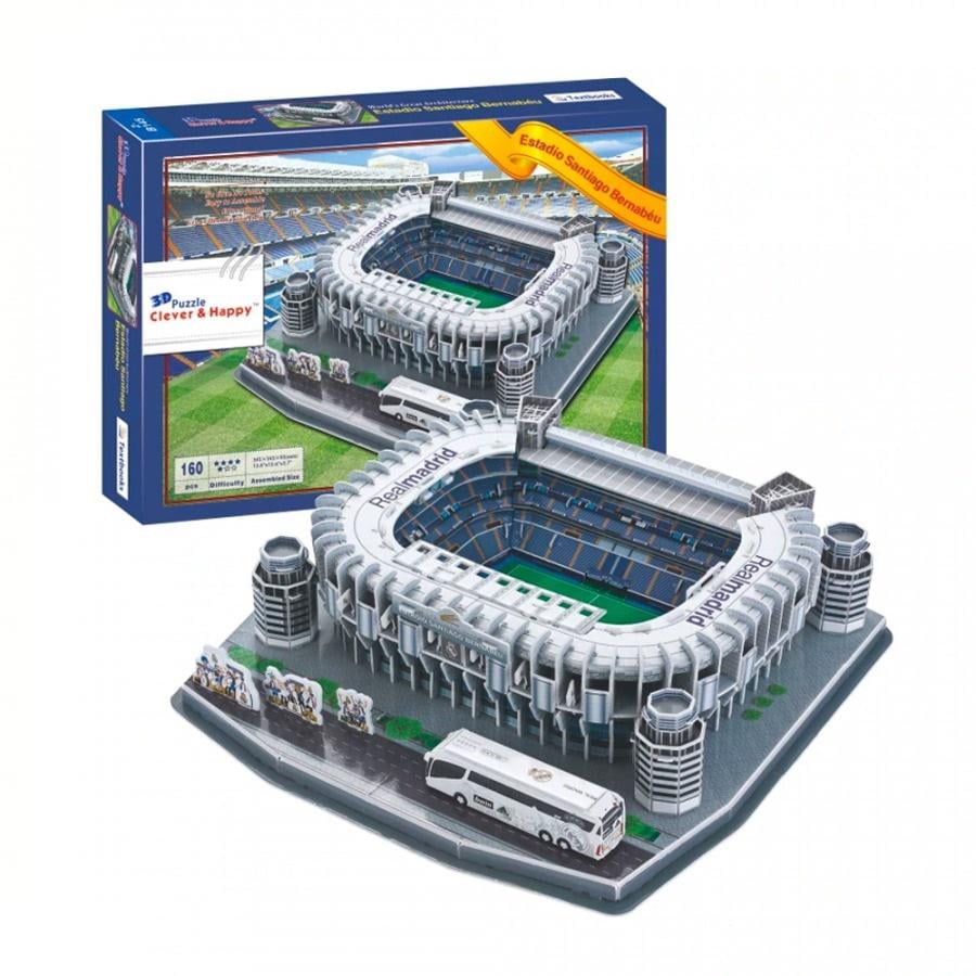 Пазли 3D Стадіон Santiago Bernabéu футбольний клуб Реал Мадрид тривимірний конструктор-головоломка для дітей на 139 деталей