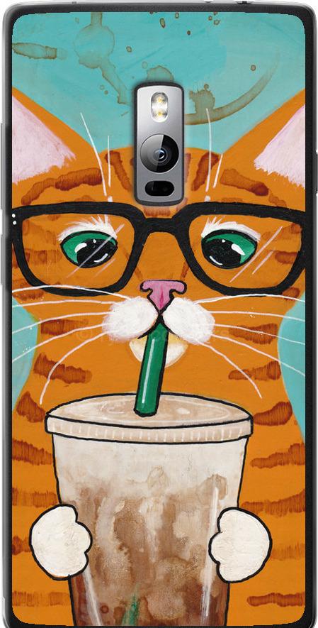 Чехол на OnePlus 2 Зеленоглазый кот в очках (4054u-386-42517) Чехол на OnePlus 2 Зеленоглазый кот в очках (4054u-386-42517)