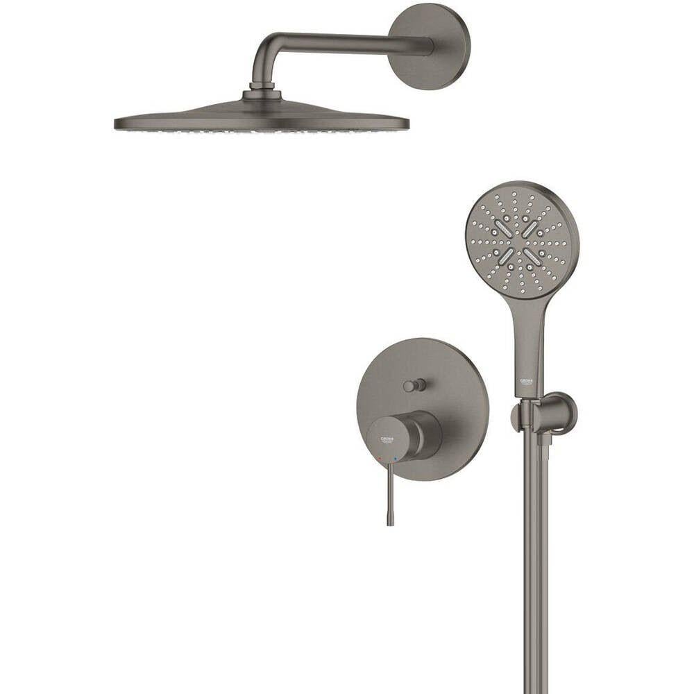 Душевая система Grohe Essence с тропическим душем Латунь Графит матовый (25287AL0) Душевая система Grohe Essence с тропическим душем Латунь Графит матовый (25287AL0)