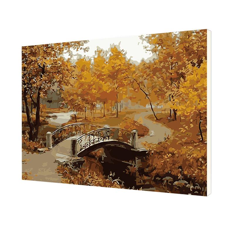 Картина по номерам Lesko DIY ZC3080 "Осенний парк"