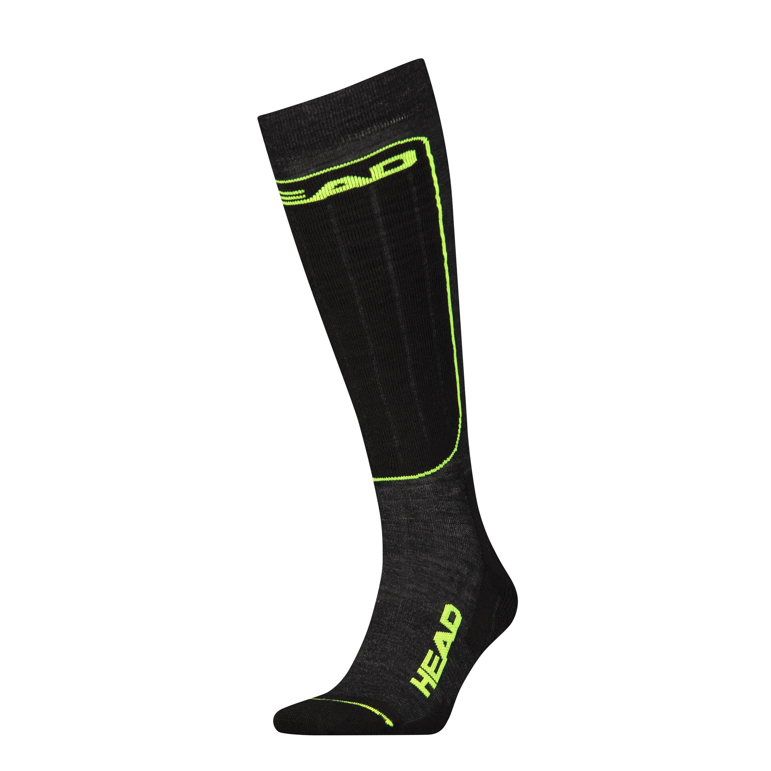 Носки Head Unisex Ski Performance Kneehigh 1 пара р. 43-46 Black/Green (791006001-817)