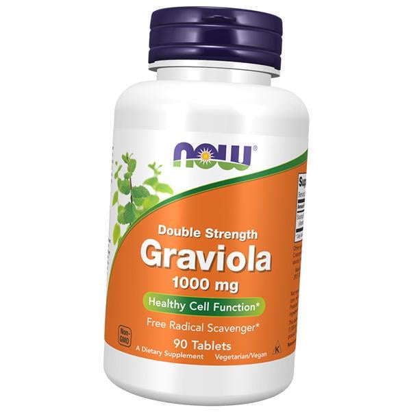 Гравиола Now Foods Double Strength Graviola 1000 90 таблеток (71128175)