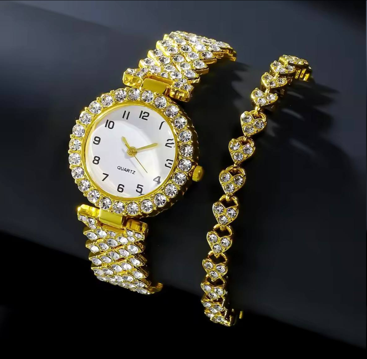 Набор украшений GONCHAR & CO. браслет/часы медзолото в коробке (77-7011)