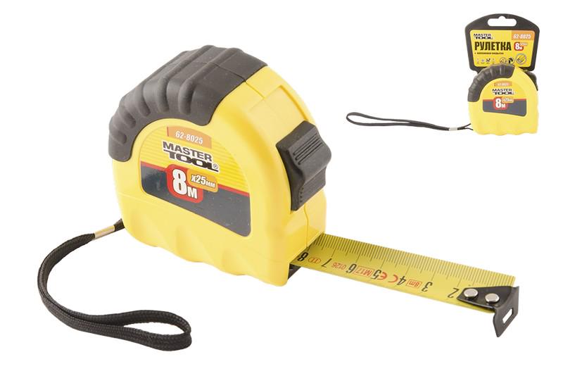 Рулетка Mastertool Shiftlock нейлоновое покрытие 8 м 25 мм (62-8025)