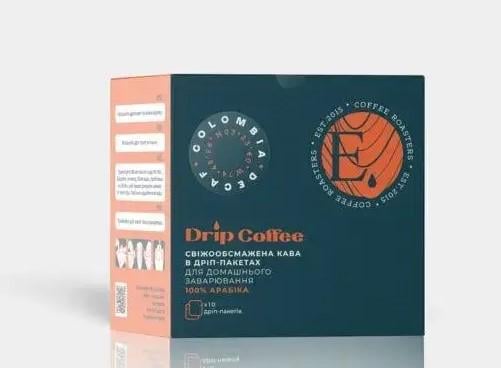 Кава мелена Escobar Colombia Decaf Дріп-кава без кофеїну 10 шт.