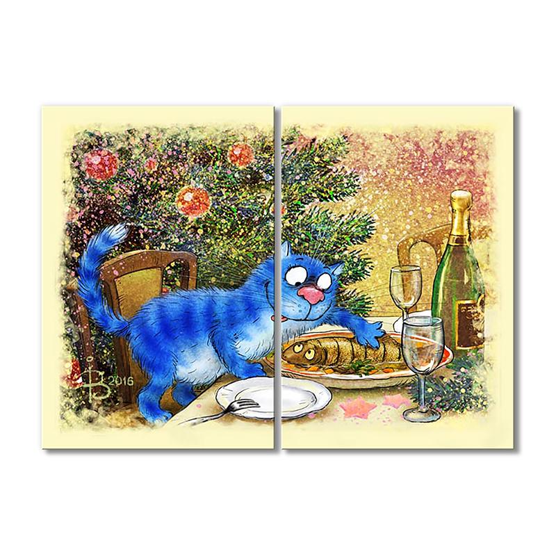 Модульная картина Заливная рыба 2 модуля общий размер 40х60 см (_rinaz_20162225005)