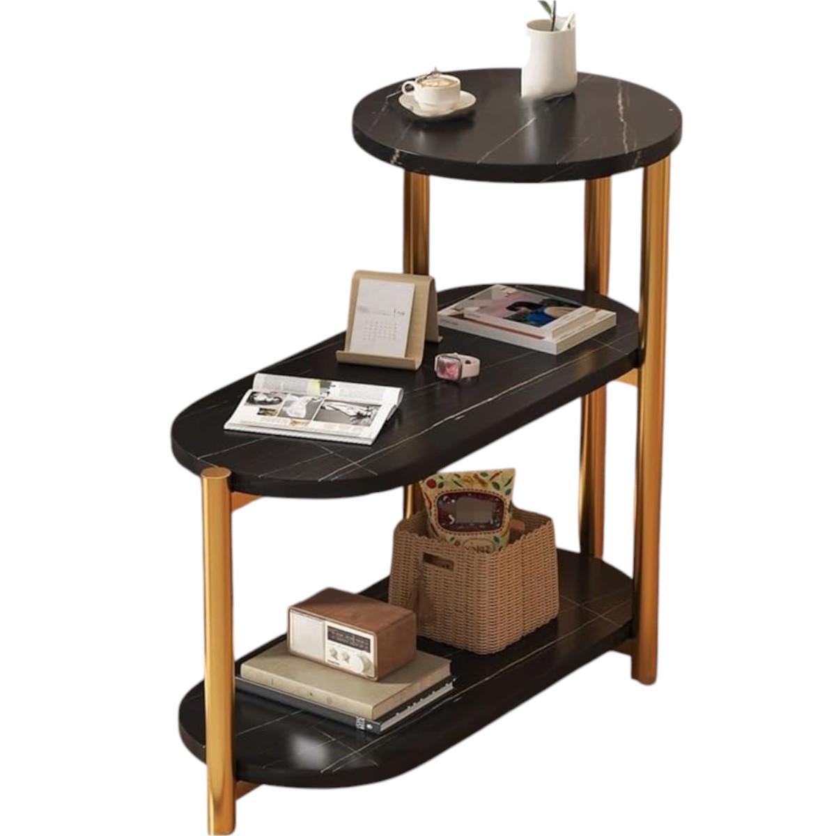 Стол журнальный Modern Home 3 яруса 85х40х62 см Черный (M50272-BL)