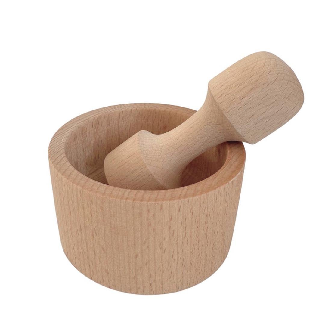 Ступка для специй с пестиком 10х5,5 см дерево (2540816631) - фото 1 Ступка для специй с пестиком 10х5,5 см дерево (2540816631) - фото 1