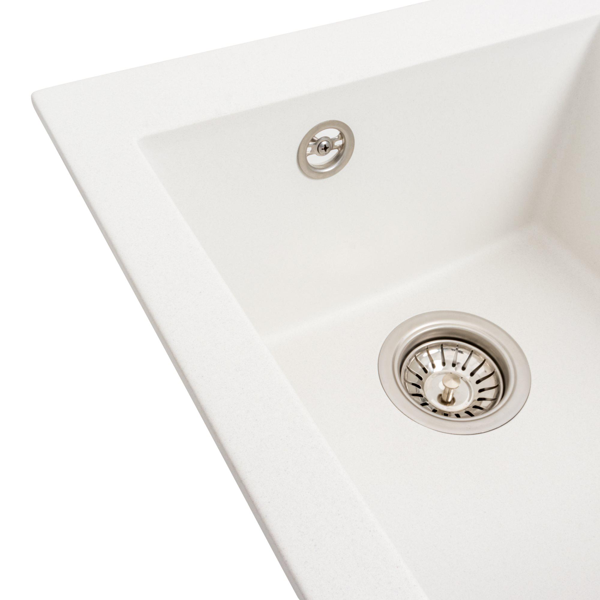 Мийка гранітна для кухні Platinum 4150 SOKIL матова Білосніжний - фото 4 Мийка гранітна для кухні Platinum 4150 SOKIL матова Білосніжний - фото 4