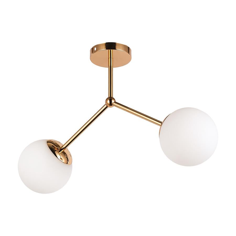 Люстра потолочная молекула Levistella 7529811-2 GD/WH плафоны белые Золотые