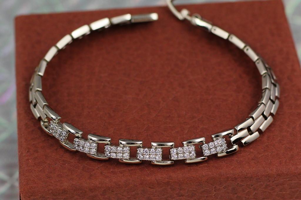 Браслет Xuping Jewelry Вавилон 19 см 6 мм Серебристый (1830376432)