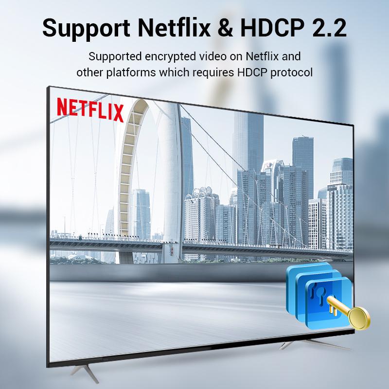 Кабель Vention Type-C-HDMI 4K 60Hz з Додатковим живленням Type-C + USB Thunderbolt 3 UHD USB-C HDCP 2.2 1,5 м Чорний (CGXBG) - фото 4