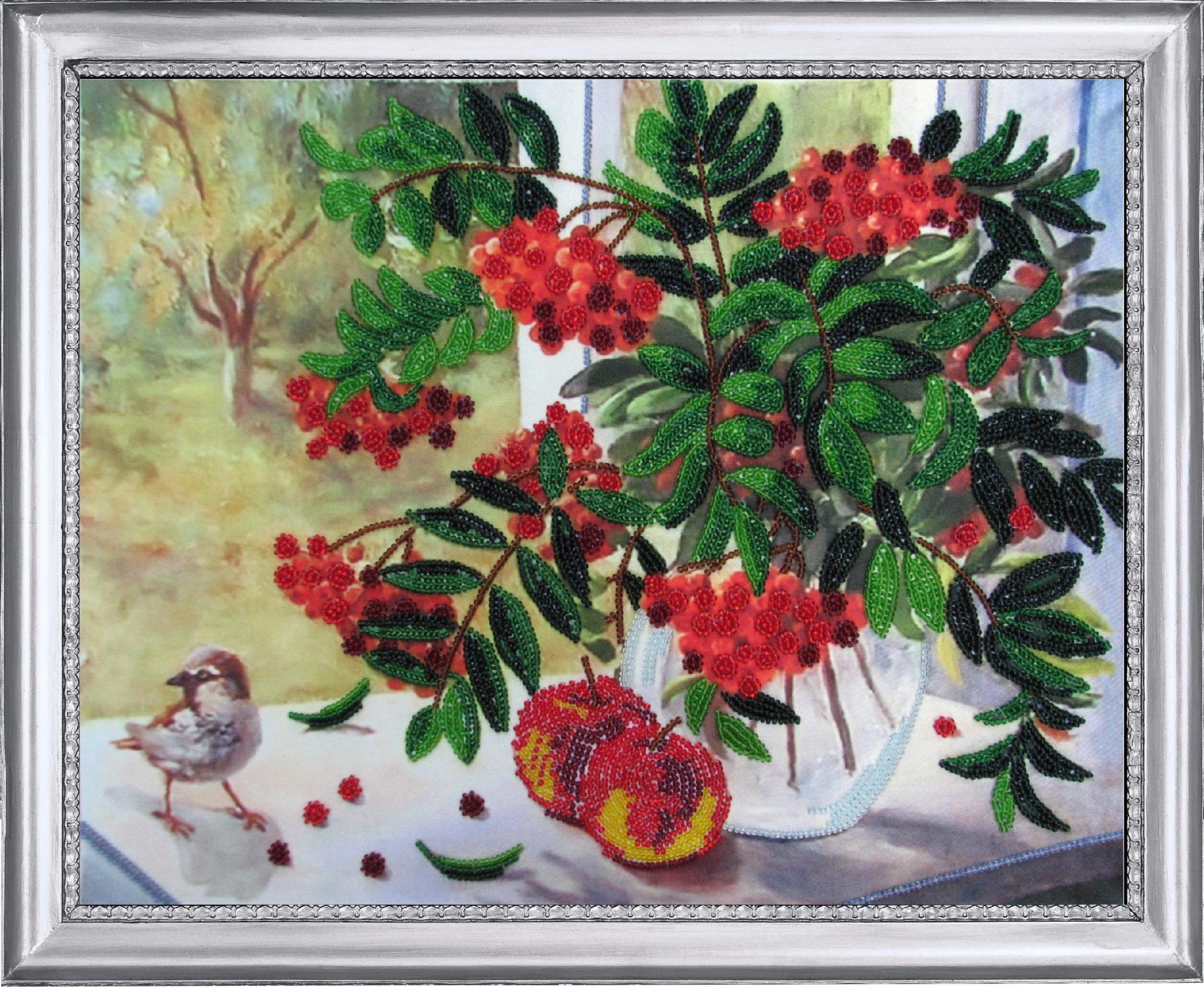 Набір для вишивання бісером BUTTERFLY 235 Горобини мед 26х33 см (235)