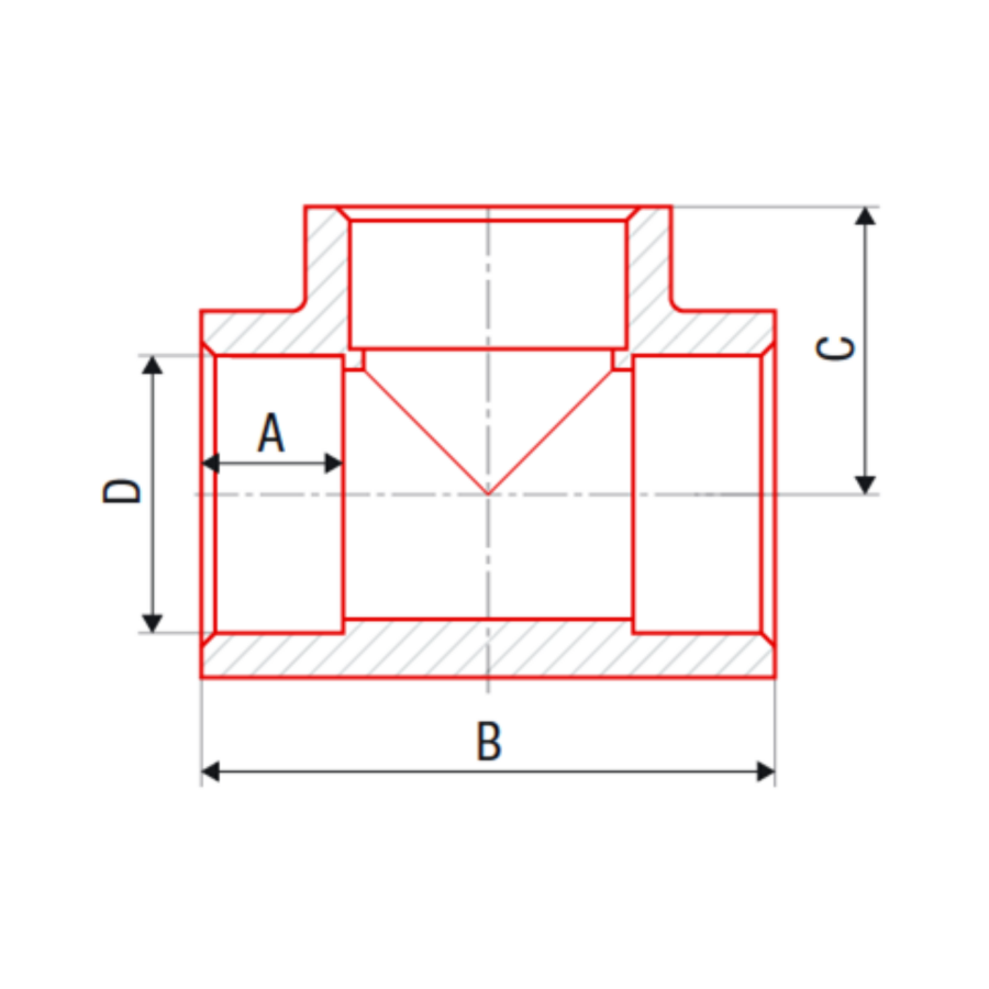 Трійник однозначний REIGER 20 мм (6546978) - фото 2