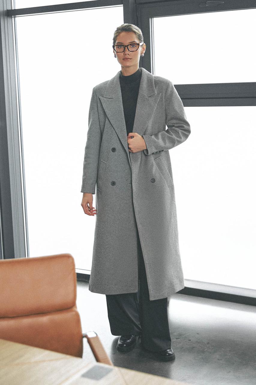 Пальто жіноче Seventeen з французького кашеміру S-M Сірий (2500677780) - фото 3 Пальто жіноче Seventeen з французького кашеміру S-M Сірий (2500677780) - фото 3