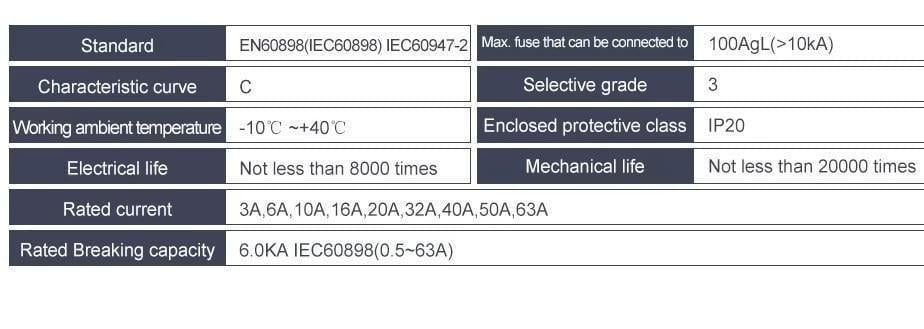 Выключатель постоянного тока TOMZN автоматический DC MCB TOB1Z-63 2P Icu 6kA на DIN рейку 63А двухполюсный до 440V (100802499) - фото 3