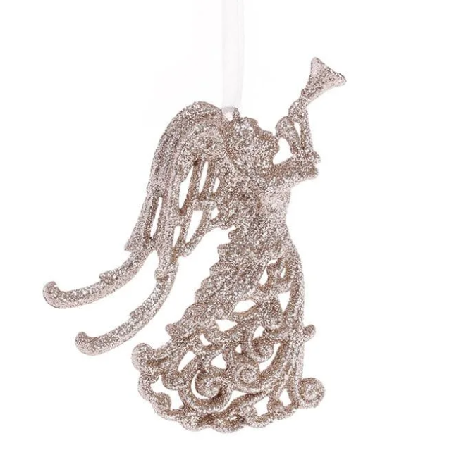 Підвіска новорічна Flora Янголятко Шампань (12275)