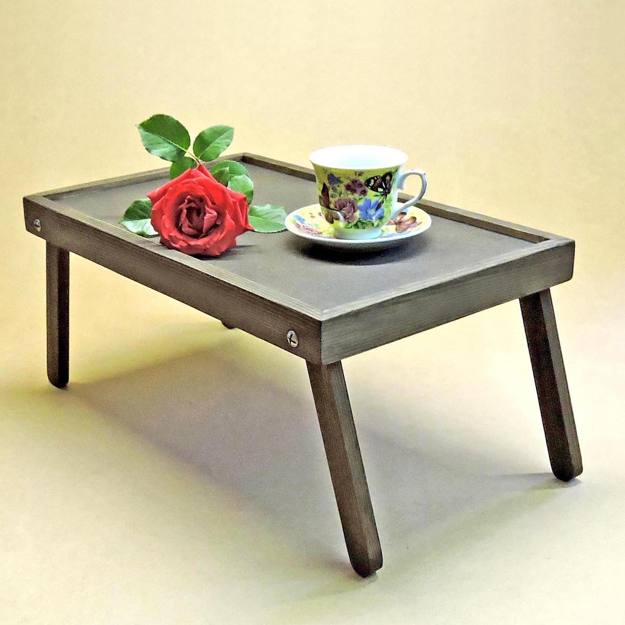 Столик-поднос для завтрака из дерева Орегон Мокко (СТП-000110)