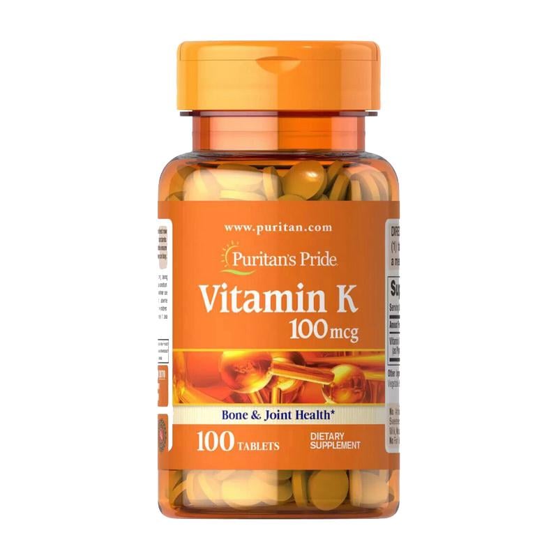 Витамин K Puritan's Pride Vitamin K 100 мкг 100 табл.