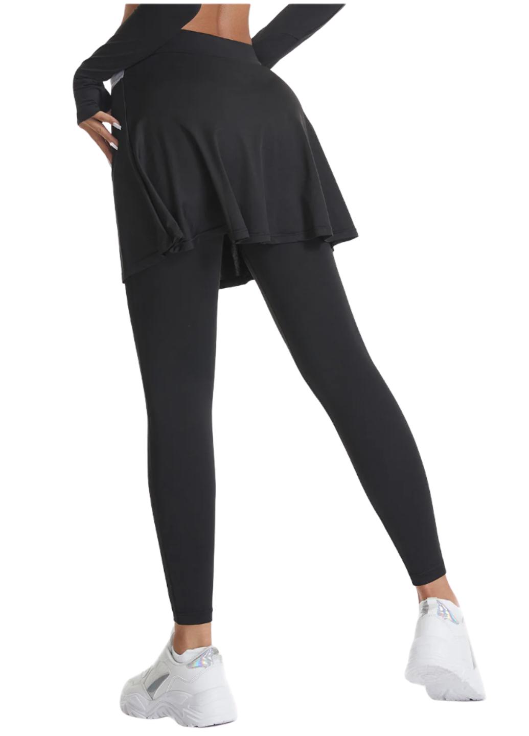 Леггинсы женские спортивные Elegant Sport D124 с юбкой XXL Черный (1851-50-02) - фото 5