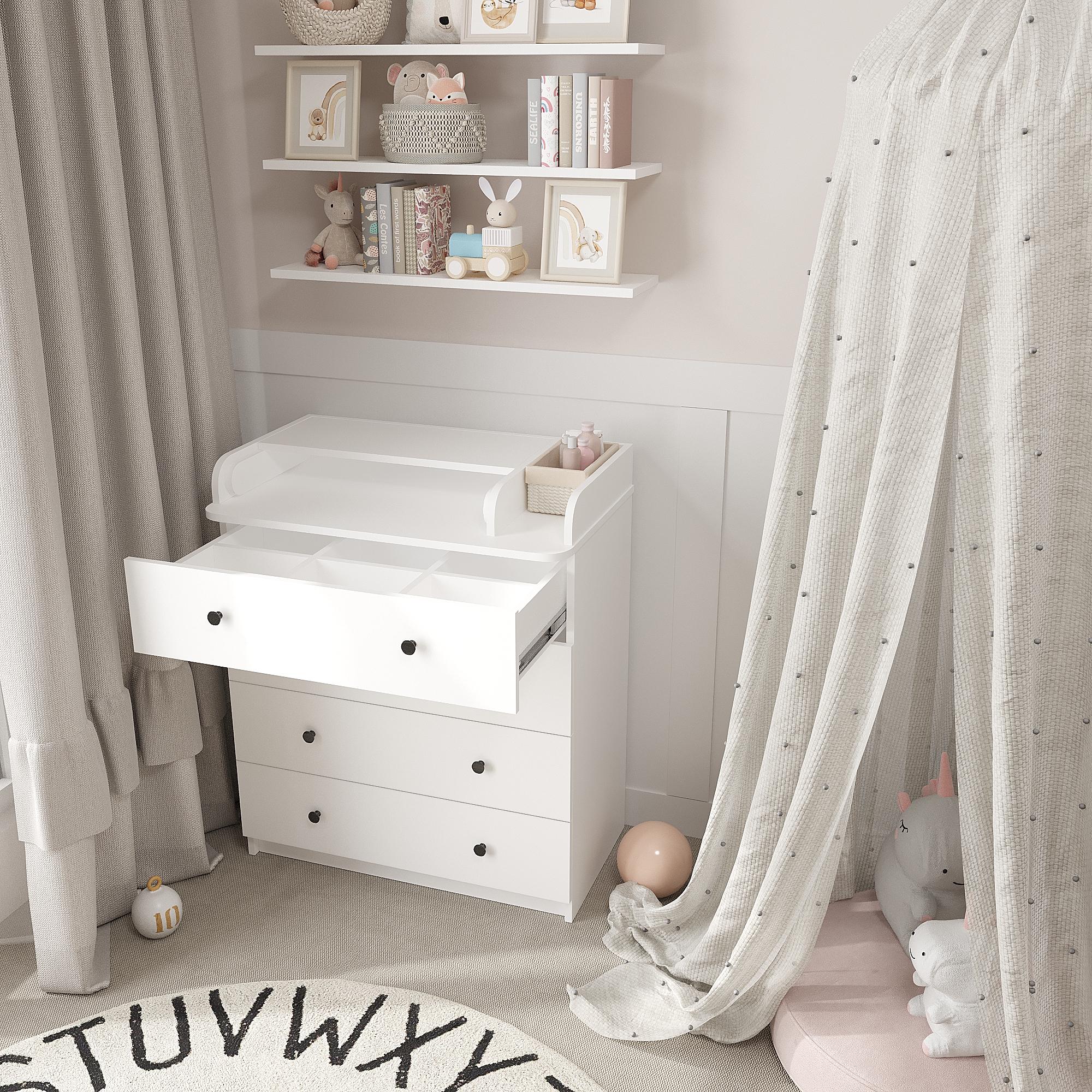 Комод пеленальный с ящиками КМ-2-П дет 955х800х420 мм Белый