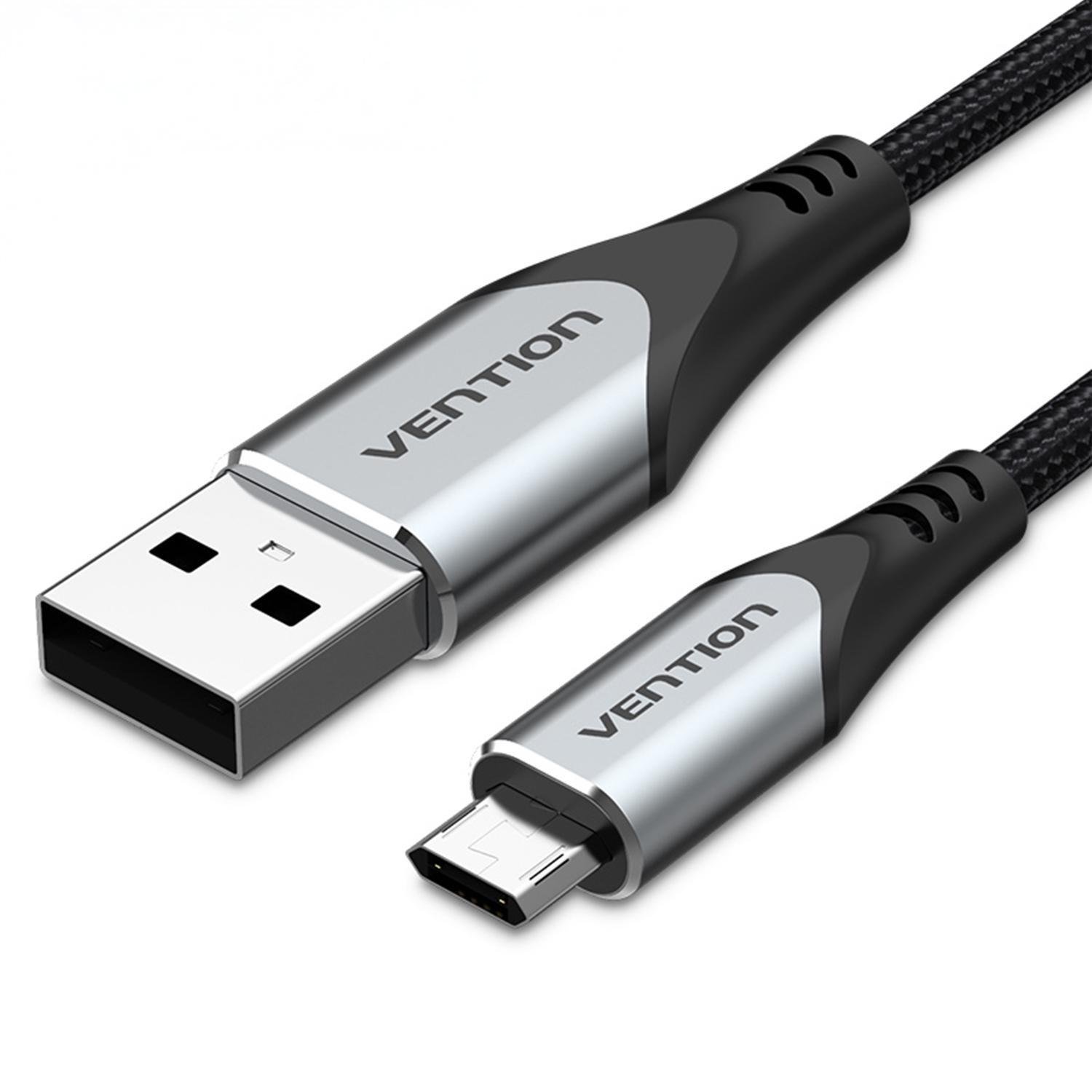 Кабель Micro USB Vention 2 А двухсторонний 1,5 м Серый (COCHG) Кабель Micro USB Vention 2 А двухсторонний 1,5 м Серый (COCHG)