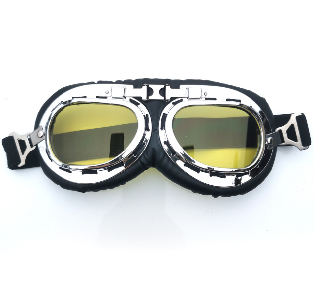 Мотоокуляри Ретро-авіатор жовті лінзи (2862629887)