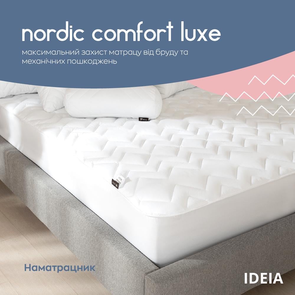 Наматрасник IDEIA NORDIC СOMFORT LUXE 250 г/м2 натяжной с бортом по периметру 180х200х35 см (22625) - фото 12 Наматрасник IDEIA NORDIC СOMFORT LUXE 250 г/м2 натяжной с бортом по периметру 180х200х35 см (22625) - фото 12