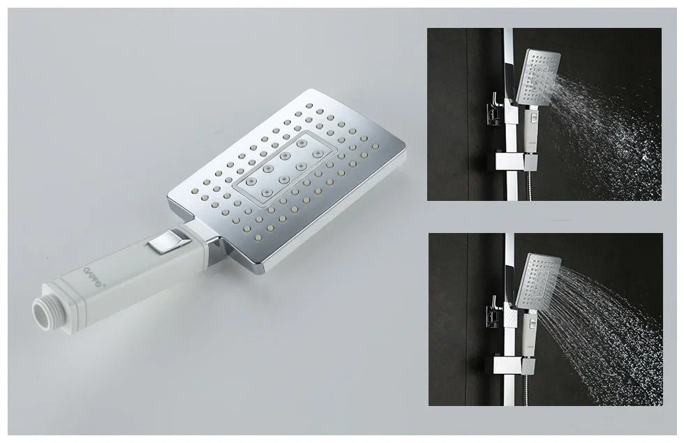Душевая система Gappo G07 G2407-8 излив-переключатель на лейку Белый/Хром - фото 5