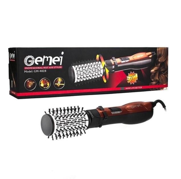 Фен-щетка стайлер с вращением Gemei GM-4828 с функцией ионизации и керамическим покрытием (5442) - фото 10 Фен-щетка стайлер с вращением Gemei GM-4828 с функцией ионизации и керамическим покрытием (5442) - фото 10