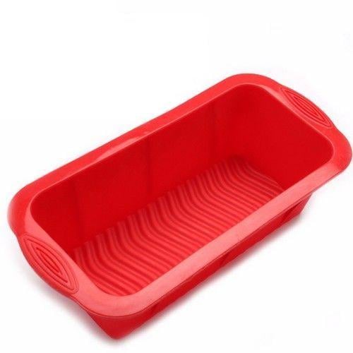 Форма для випікання хліба Empire прямокутна силіконова 6х13х27 см Червоний