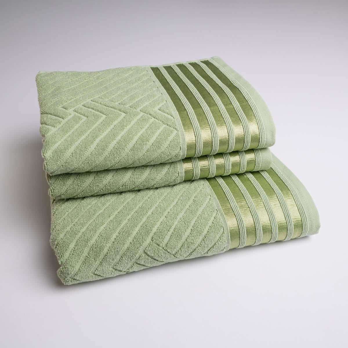Набор махровых полотенец GM Textile SOFT 50х90/50х90/70х140 см 500 г/м2 3 шт. Мятный (rms500-k3-2-mint)