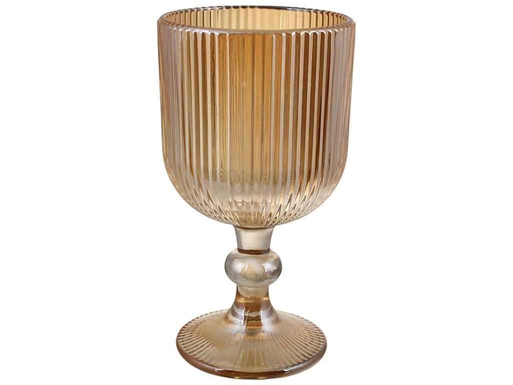 Бокал ребристый для вина 370 мл Амбер (BDI-992-224) - фото 1