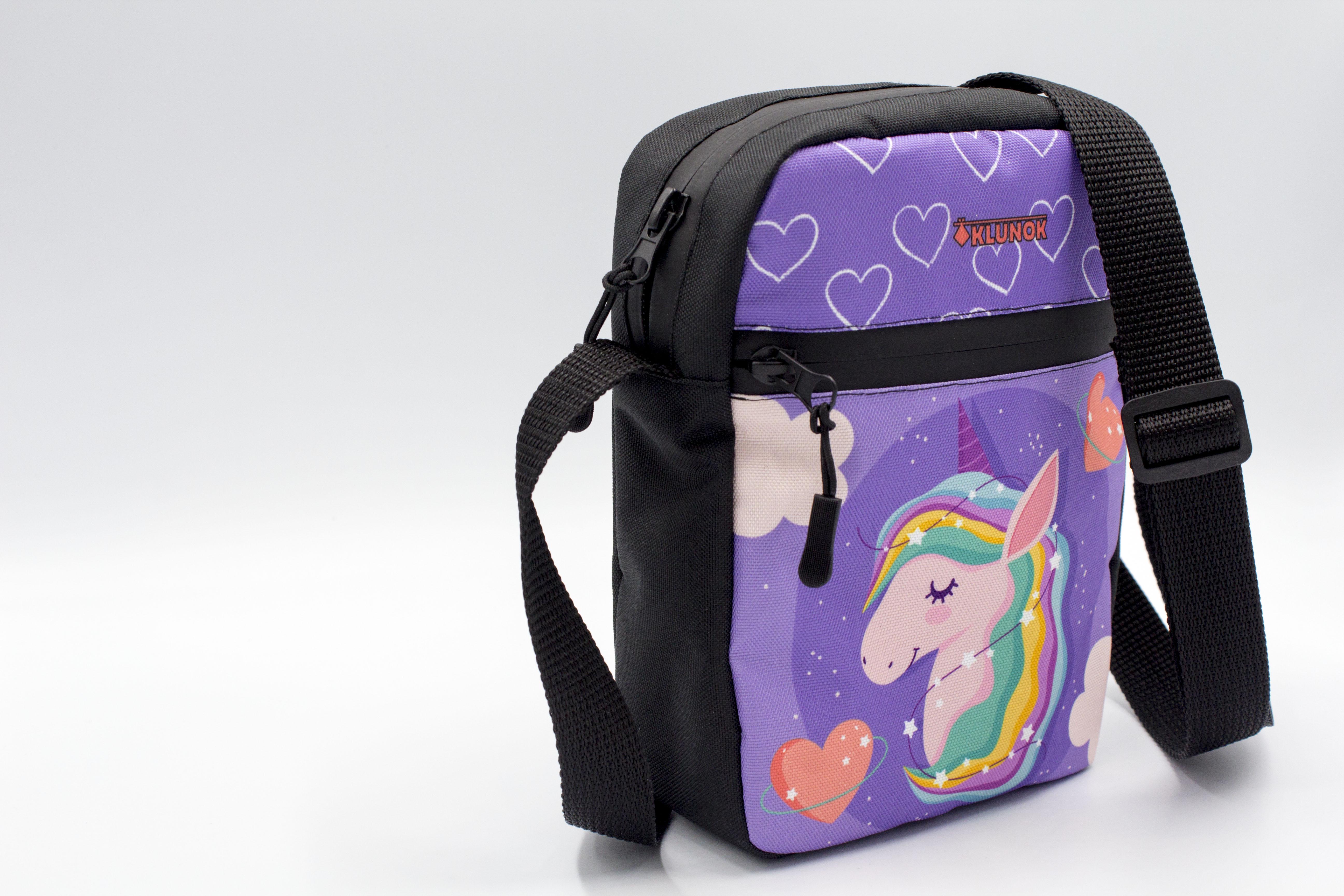 Сумка через плече для дівчинки Єдиноріг Фіолетовий (К-13) - фото 2 Сумка через плече для дівчинки Єдиноріг Фіолетовий (К-13) - фото 2