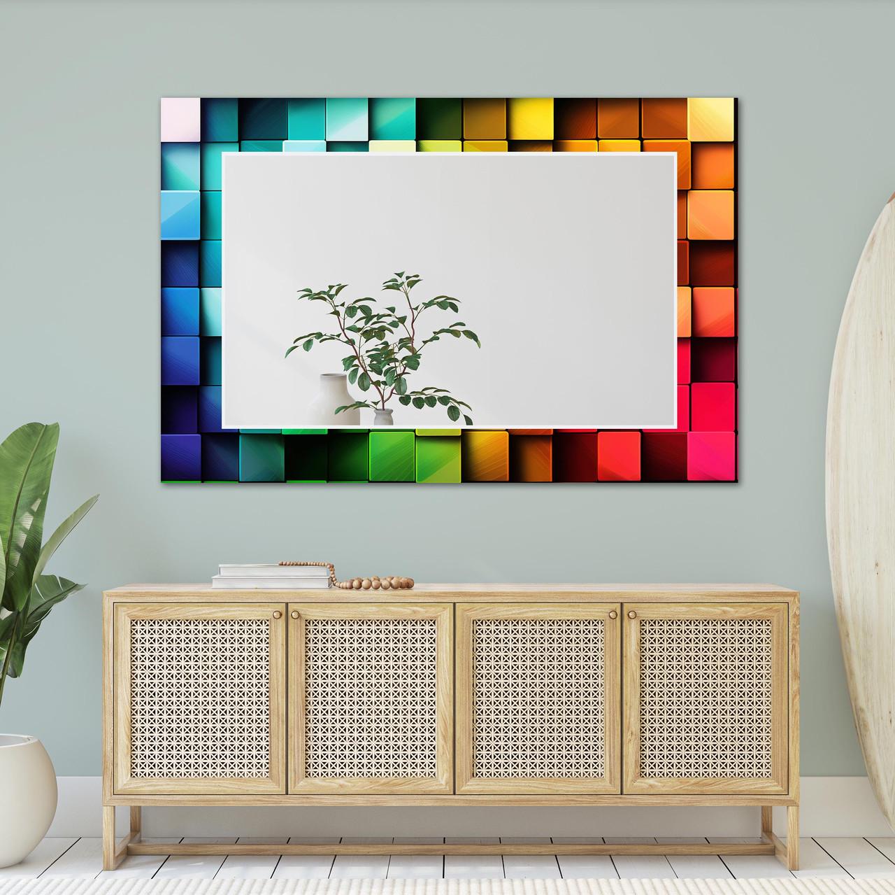 Зеркало на стену NovellaPrint с рисунком абстракции прямоугольное 110х70 см (2012.7) Зеркало на стену NovellaPrint с рисунком абстракции прямоугольное 110х70 см (2012.7)