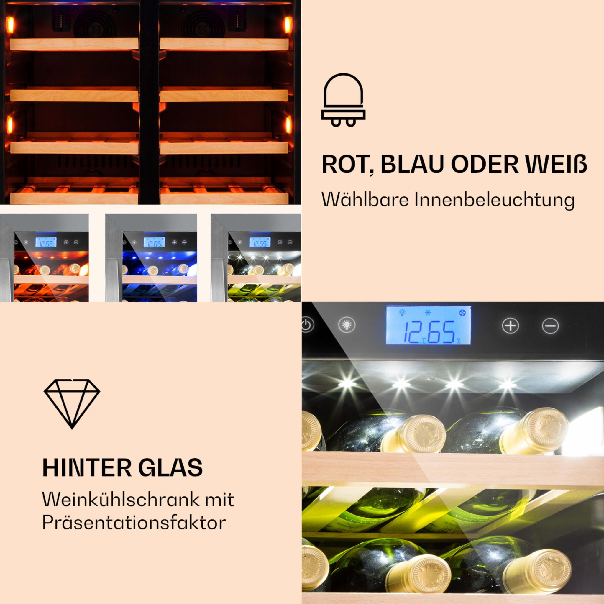 Винный холодильник встроенный KLARSTEIN Vinovilla 42 Twin Duo (10045904) - фото 3 Винный холодильник встроенный KLARSTEIN Vinovilla 42 Twin Duo (10045904) - фото 3