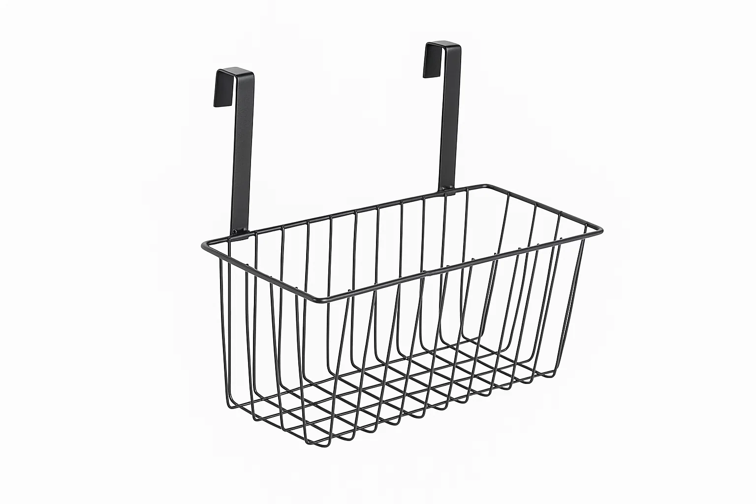 Полиця-кошик металева підвісна на двері 27,5х12х22,5 см Чорний (30849161)