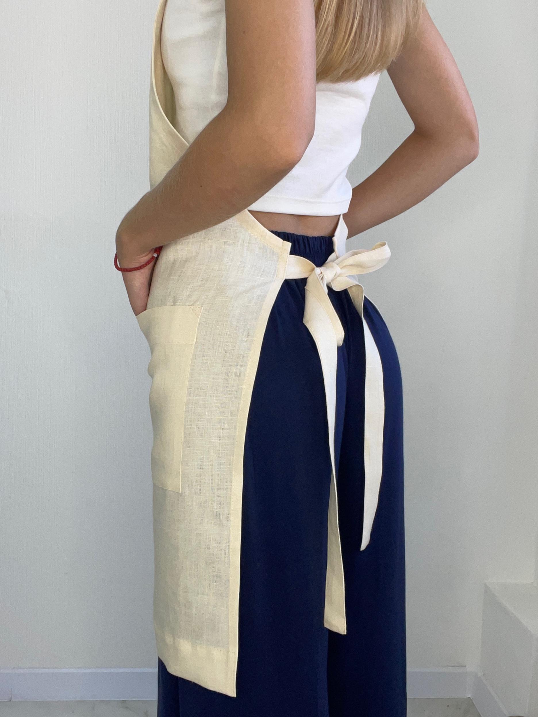 Фартук с вышивкой Клевер Белый (30087319) - фото 6 Фартук с вышивкой Клевер Белый (30087319) - фото 6