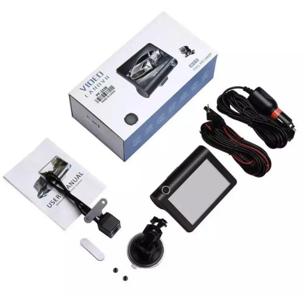 Реєстратор автомобільний із записом звуку відео нічним режимом та датчиком удару з 3 камерами 1080P FHD 5 Mп 1920х1080 (opt-103073) Реєстратор автомобільний із записом звуку відео нічним режимом та датчиком удару з 3 камерами 1080P FHD 5 Mп 1920х1080 (opt-103073)