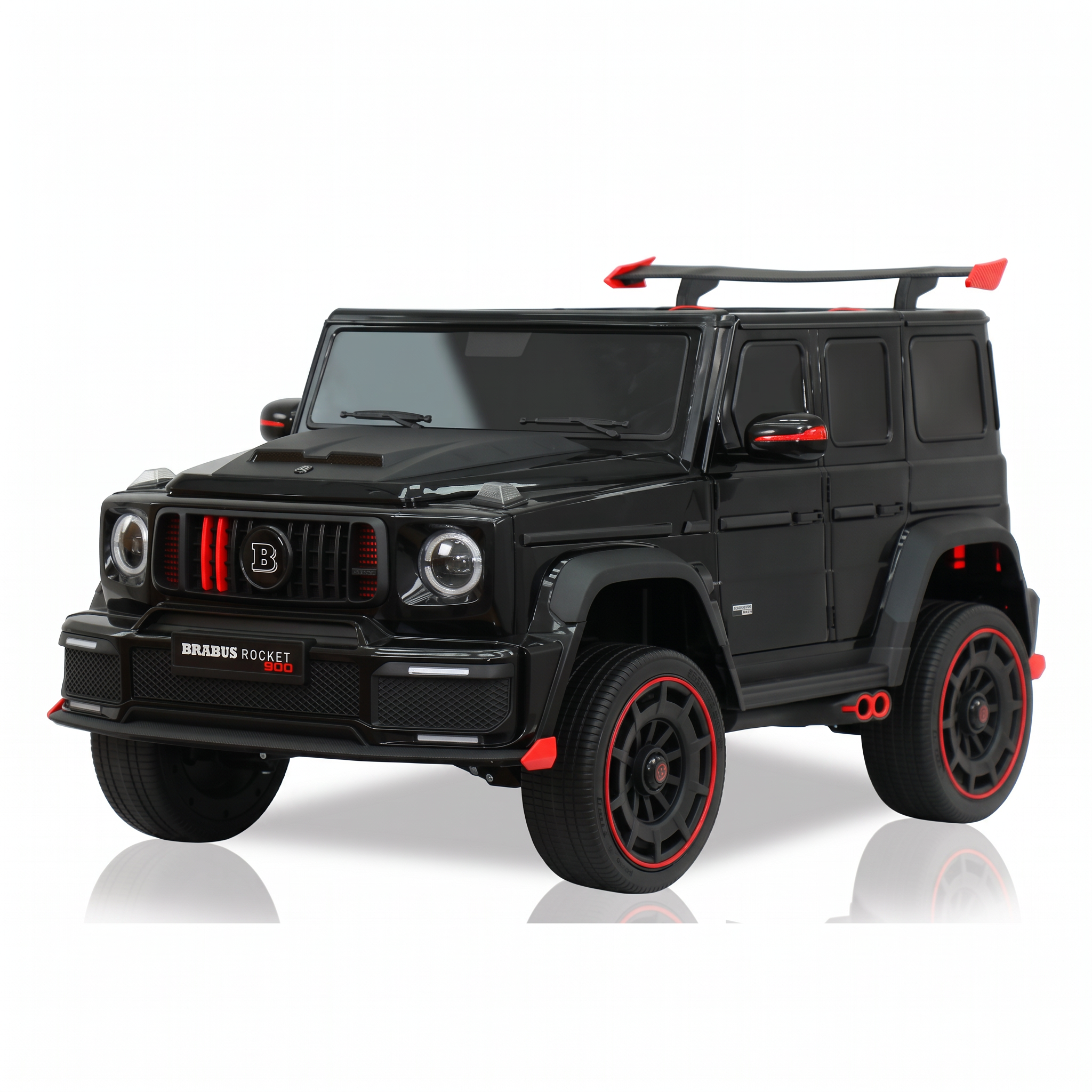 Детский электромобиль полноприводный M6404EBLR-224V 4WD/24V 8AH/пульт 2.4G/колеса EVA/кожаное сиденье/Bluetooth Черный (37997773)