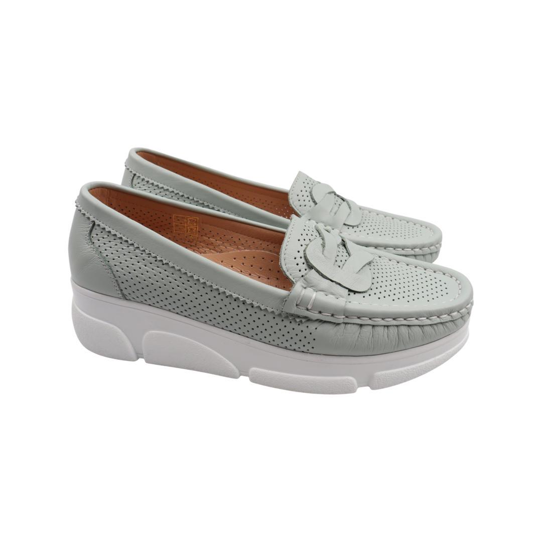 Туфли женские Guero из кожи р. 38 Мятный (450-22LTCP)