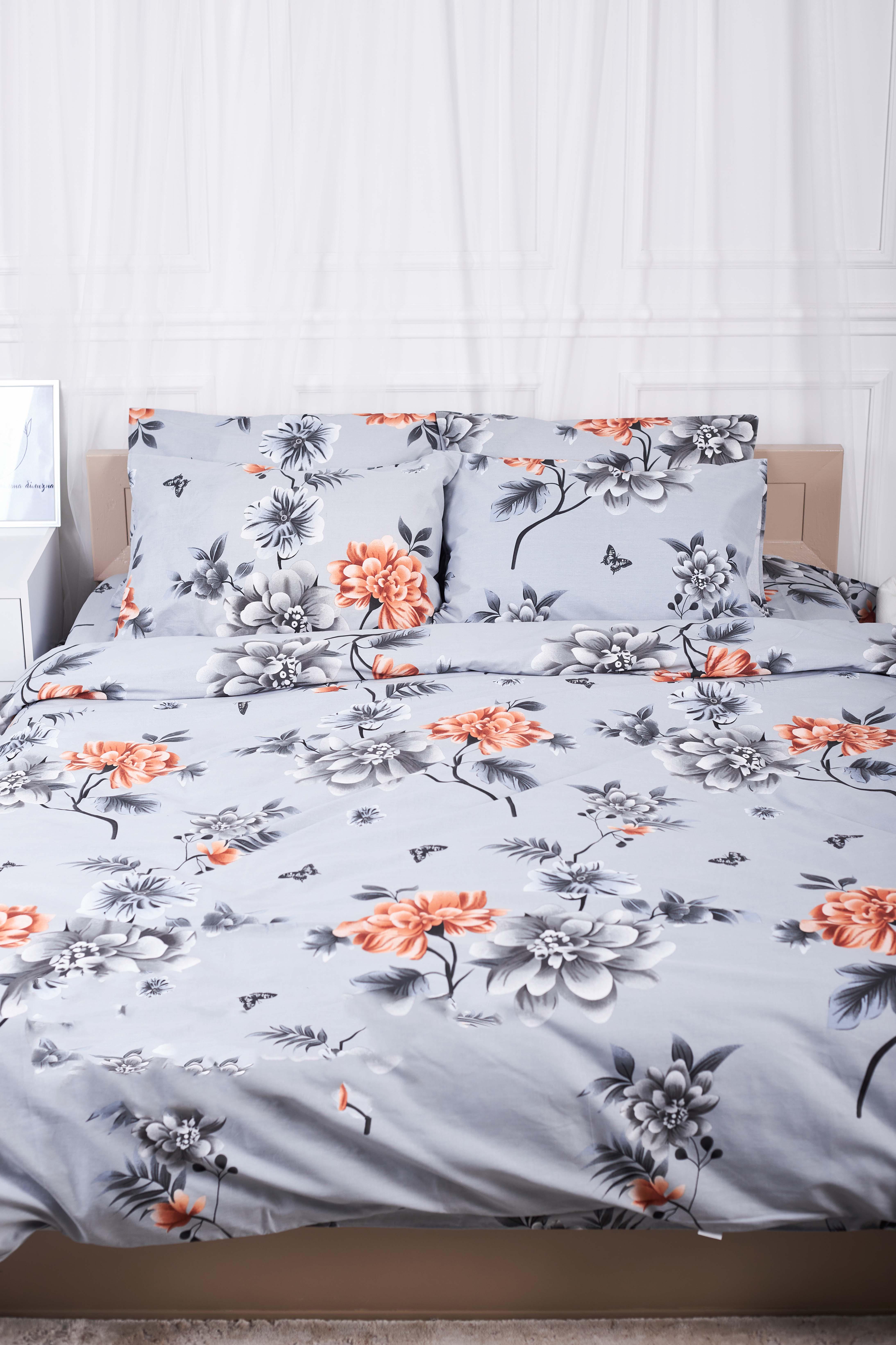 Комплект постельного белья Moon&Star Piwonie Ranforce Elite евро 200х220 см наволочки 2 шт. (MS-820000082)