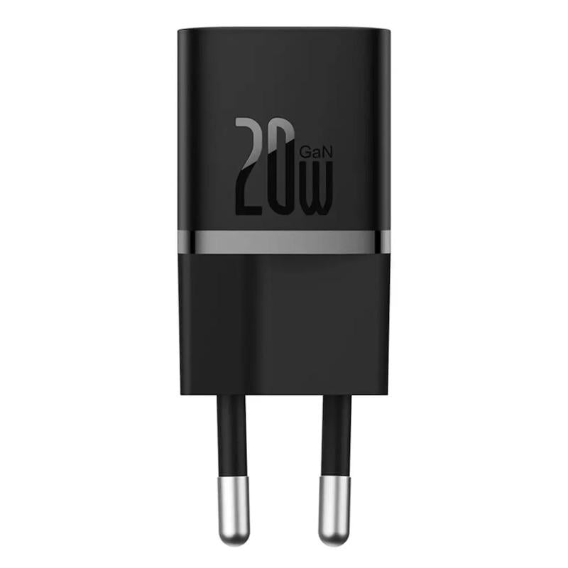 Сетевое зарядное устройство для BASEUS GaN5 Fast Charger mini 1C 20W EU Black (CCGN050101) - фото 2
