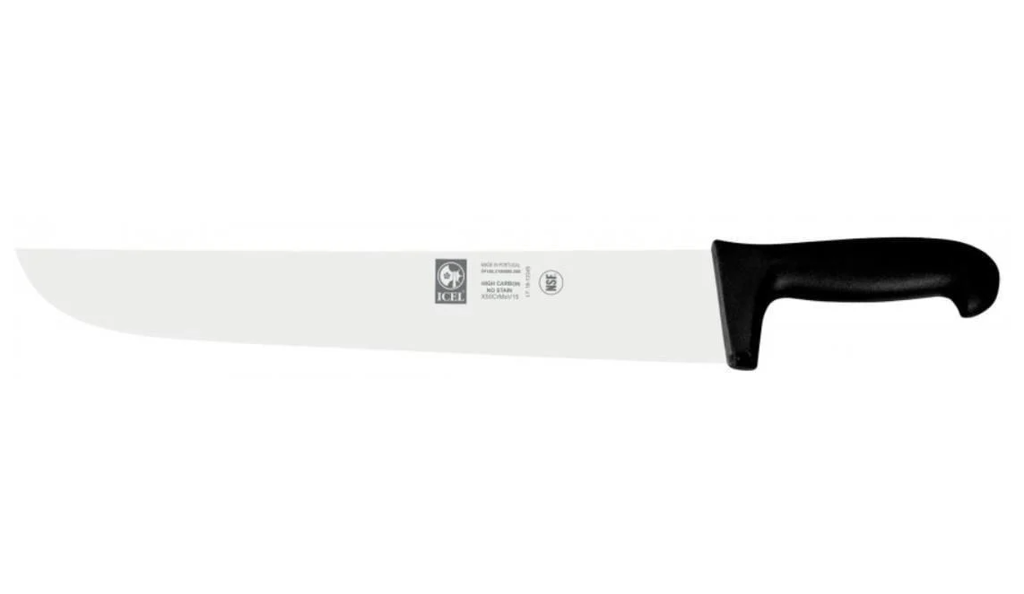 Нож мясника ICEL Poly 360 мм Черный (24100.3100000.360)
