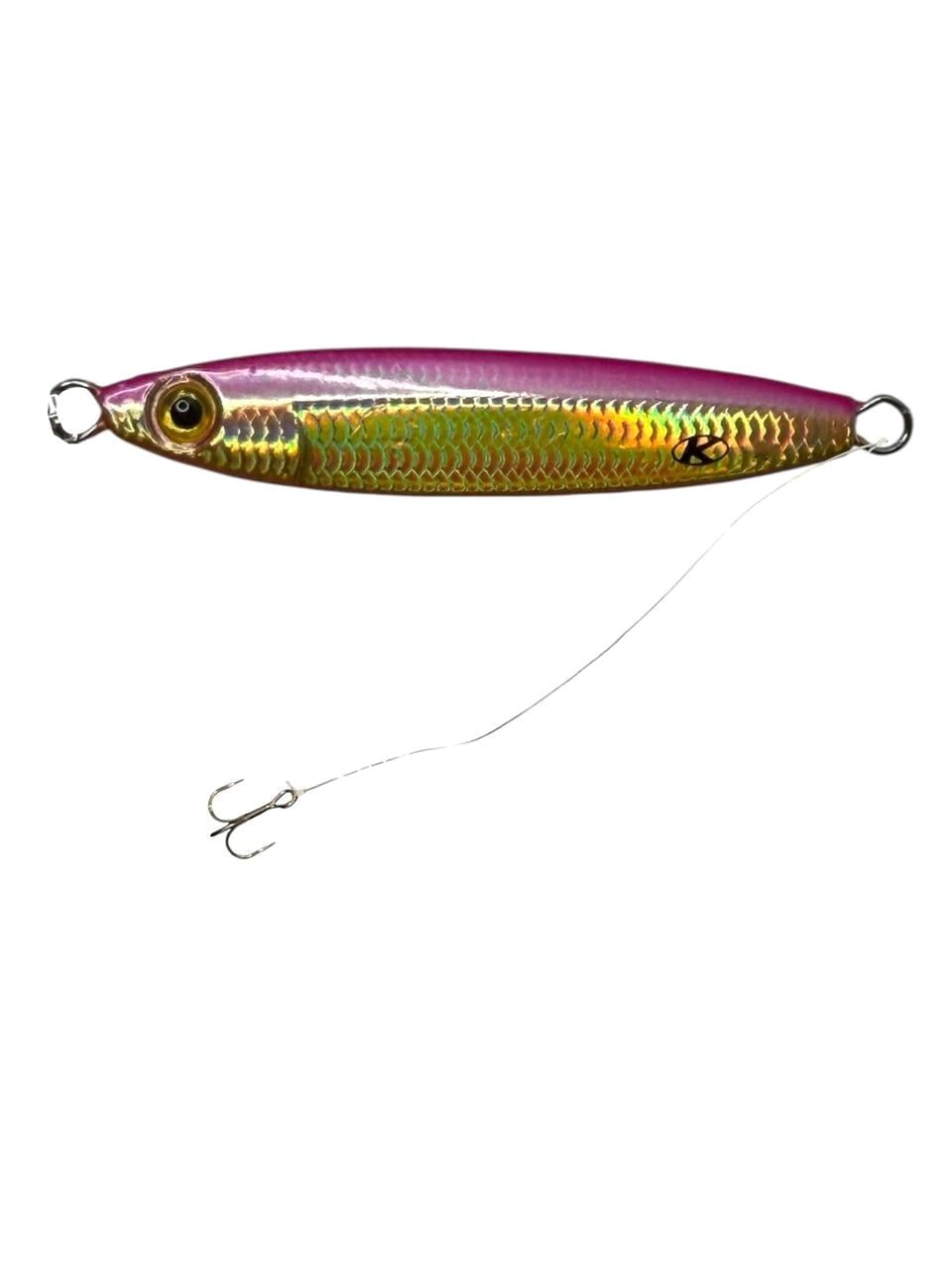 Пилькер Kalipso Photon 320S с поводком и тройником для ловли саргана/ставриды/жере 7 г Розово-золотистый (12564759)