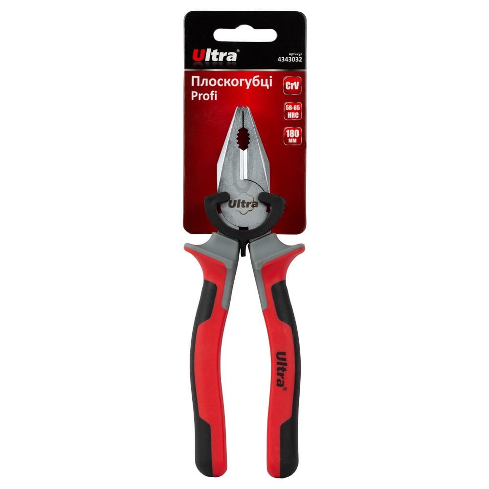 Плоскогубці Ultra 4343032 VDE 1000В CrV Profi 180 мм Червоний (3-9-4343032) - фото 3