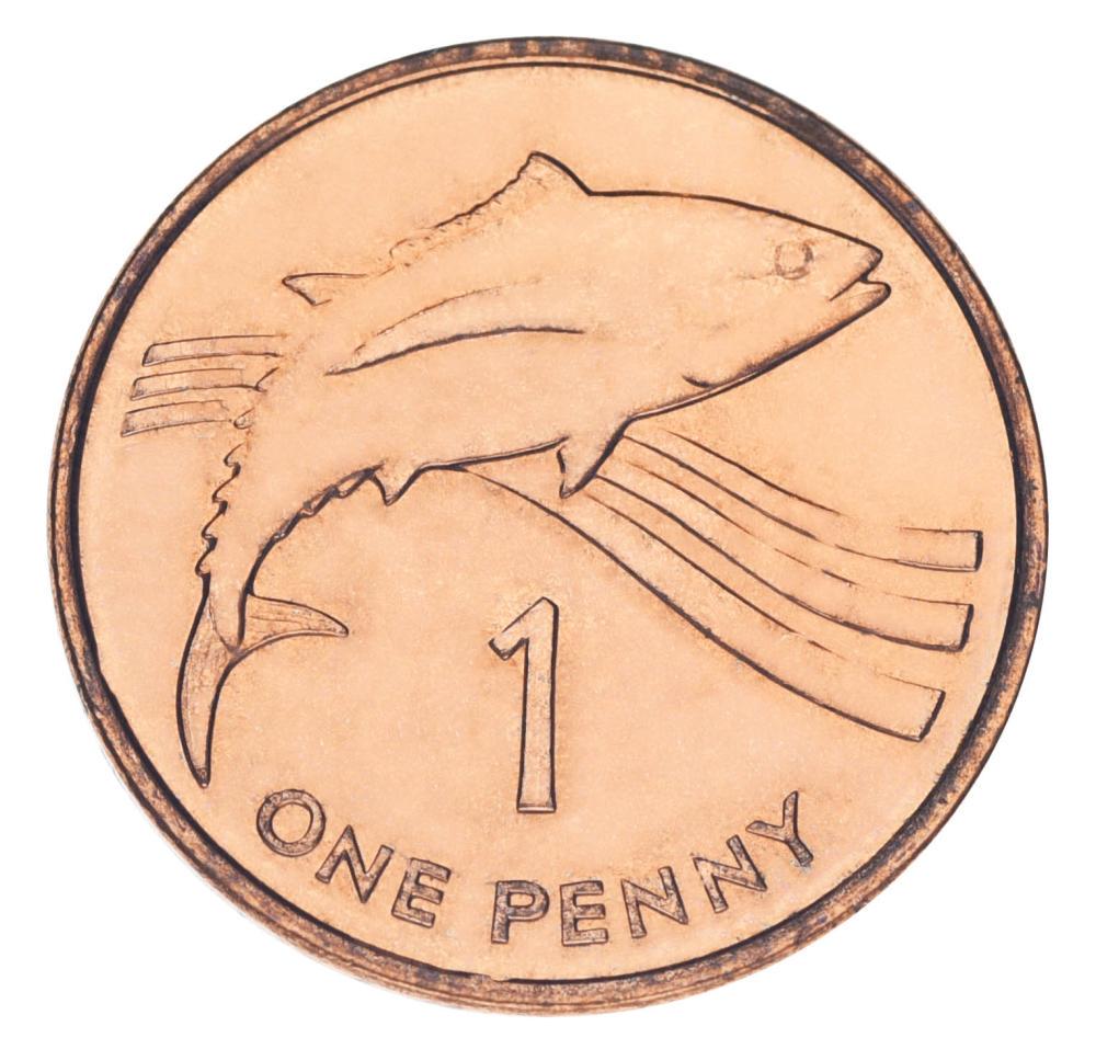 Коллекционная монета Остров Святой Елены 1 пенни 2006 VF-AU (М19963)