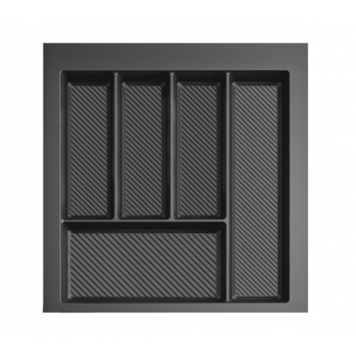 Лоток кухонный Rejs 500 мм для столовых приборов 490x450x55 мм Графит (714990)