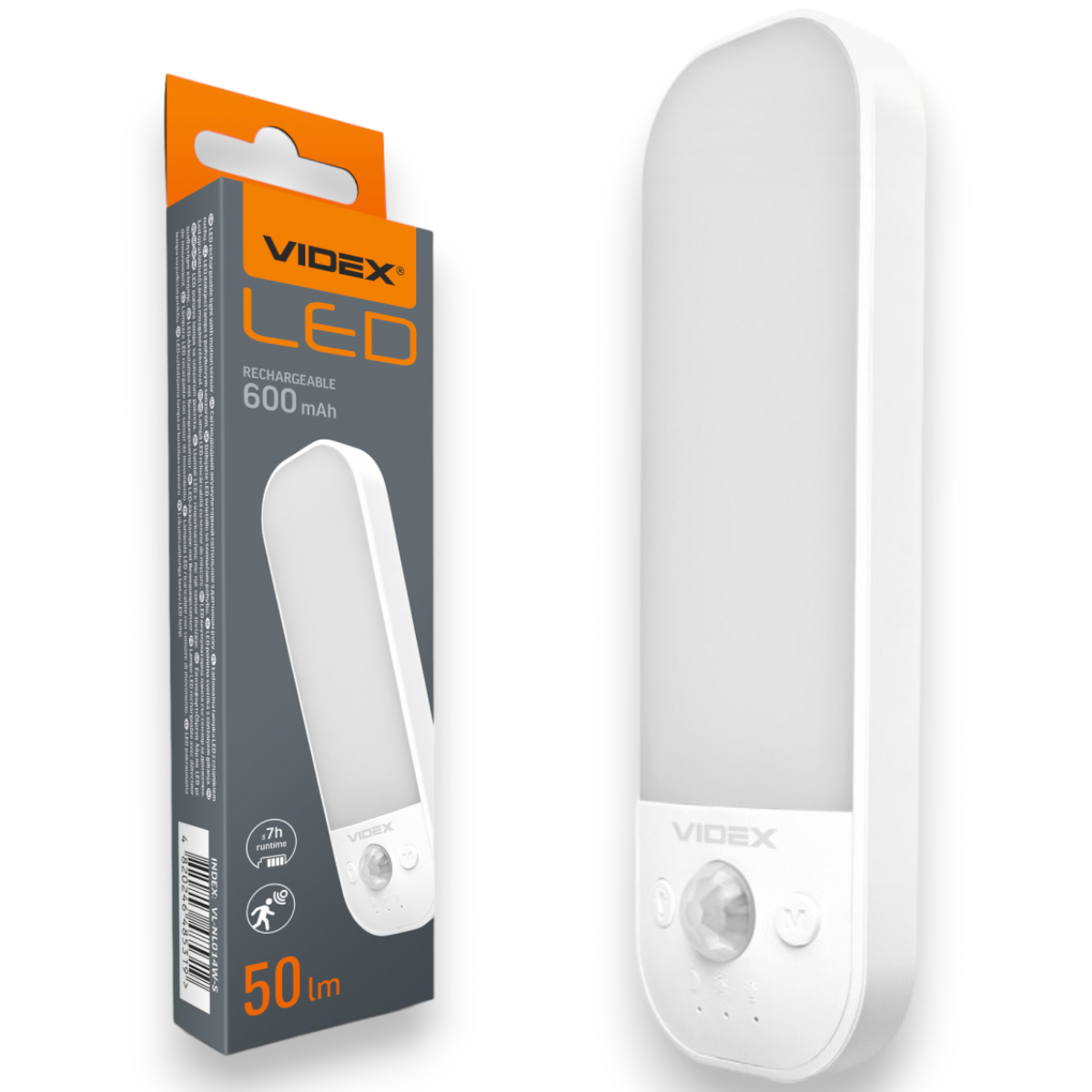 Світлодіодний світильник акумуляторний Videx VL-NL014W-S з датчиком руху та магнітами для кріплення Світлодіодний світильник акумуляторний Videx VL-NL014W-S з датчиком руху та магнітами для кріплення