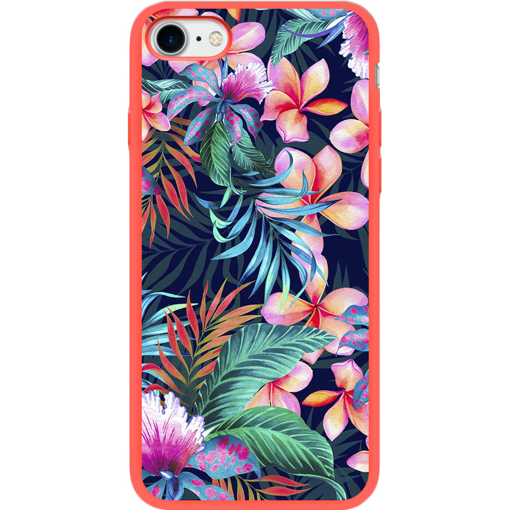 Чехол BoxFace Apple iPhone 7/8 SE  2020 flowers in the tropics Красный силикон (26205-up1971-35445)